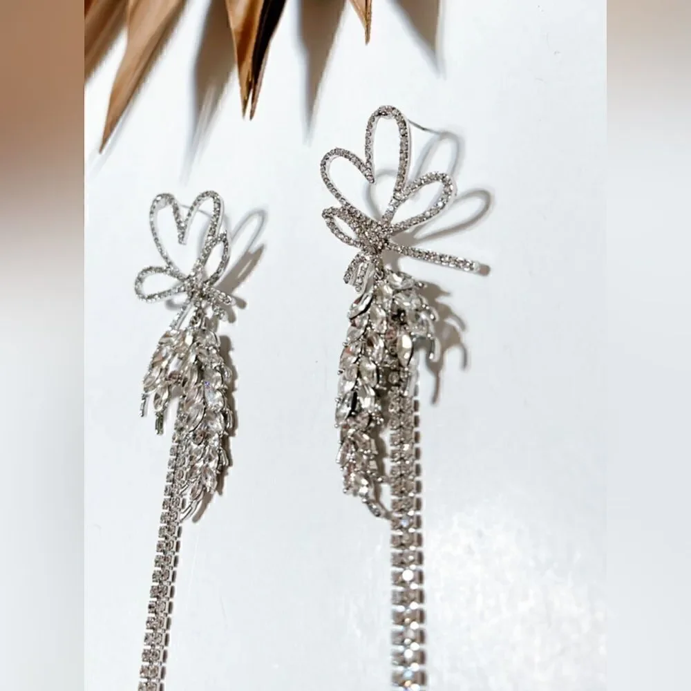 Rhinestone drop earrings S512